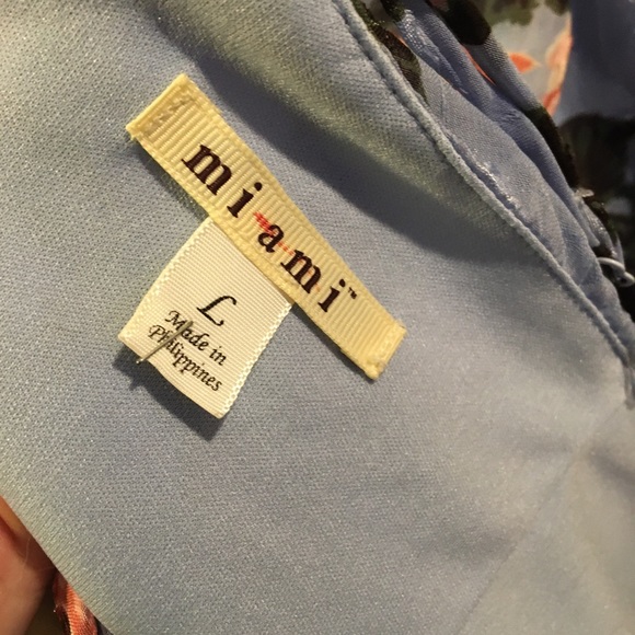 Miami Floral Halter Tie Back Dress - Picture 4 of 5